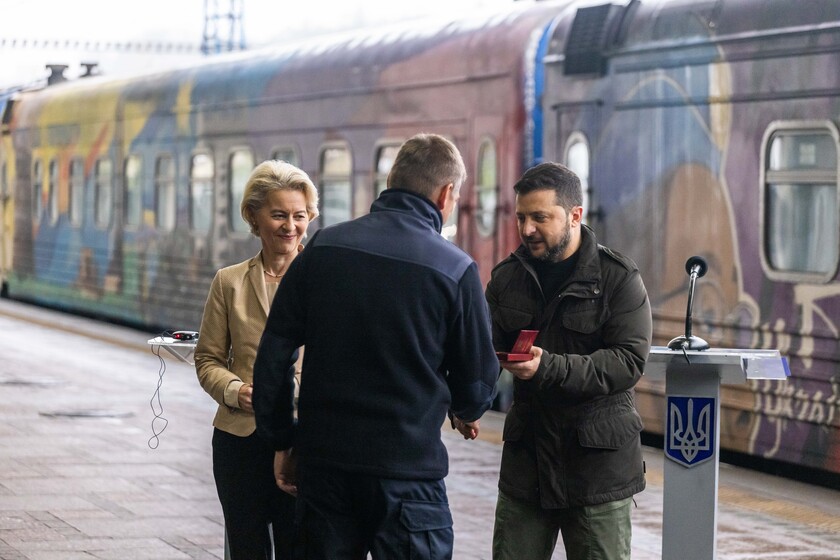 Von der Leyen in visita a Kiev, incontro con Zelensky © ANSA/dpa/european newsroom
